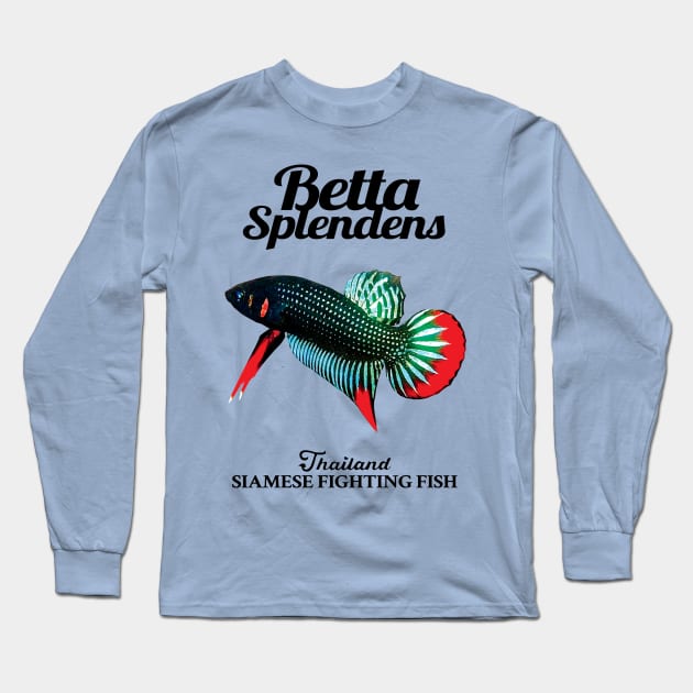 Betta Splendens Long Sleeve T-Shirt by KewaleeTee